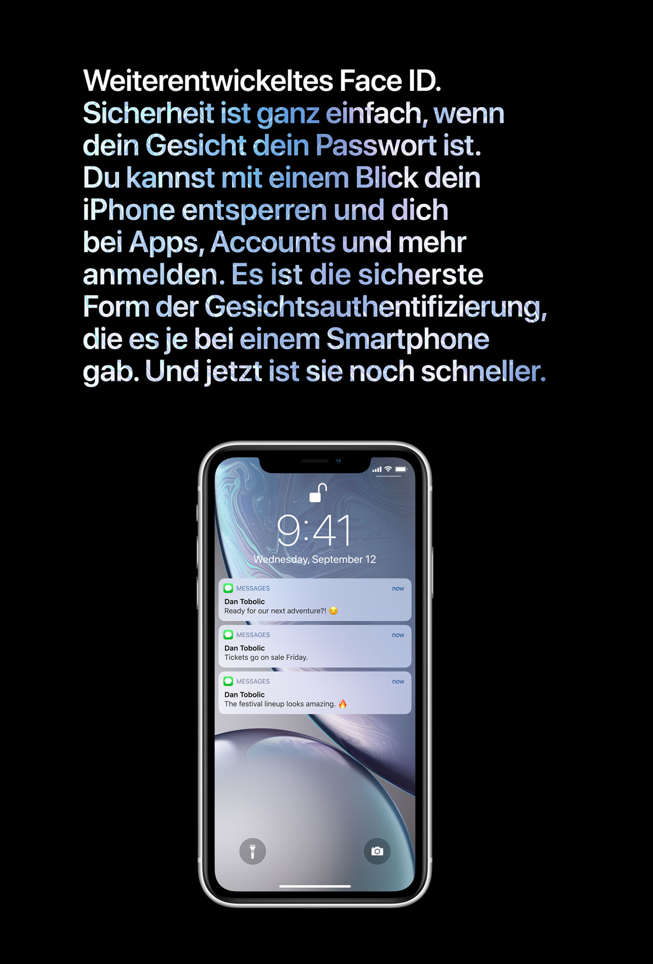 Weiterentwickeltes Face ID