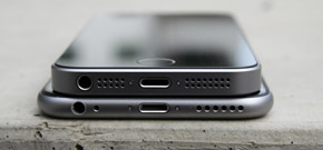 iPhone SE auf 6s liegend